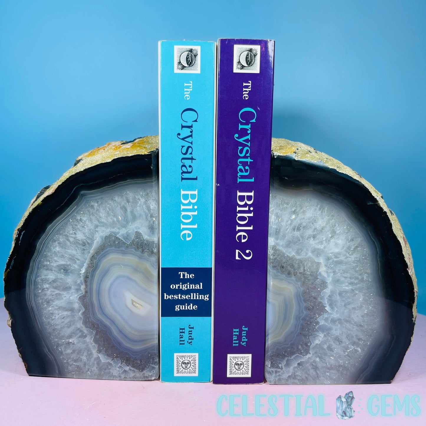 Natural Agate Large Pair of Bookends