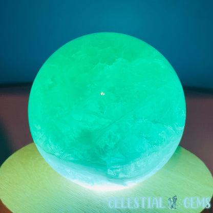 Green Fluorite Large Sphere (UV Reactive)