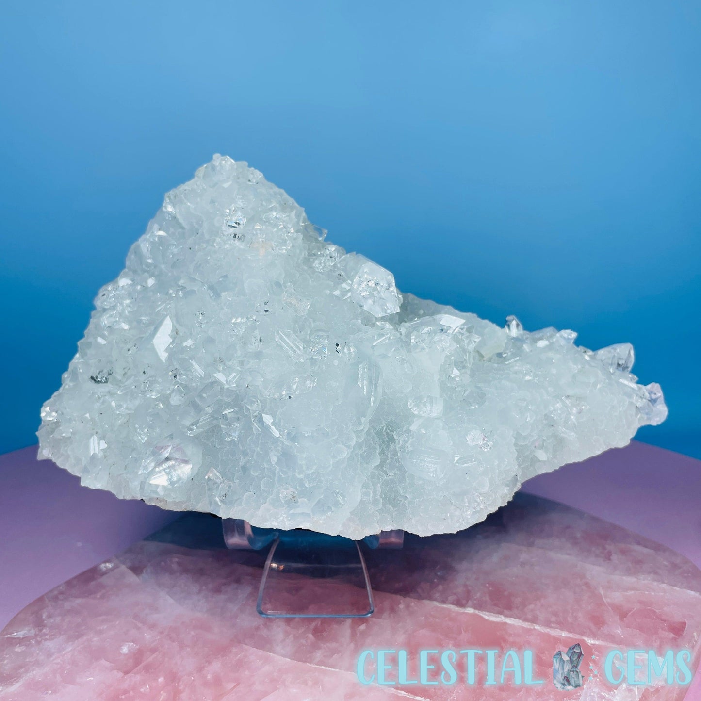 A Grade Diamond Apophyllite + White Chalcedony Medium Cluster