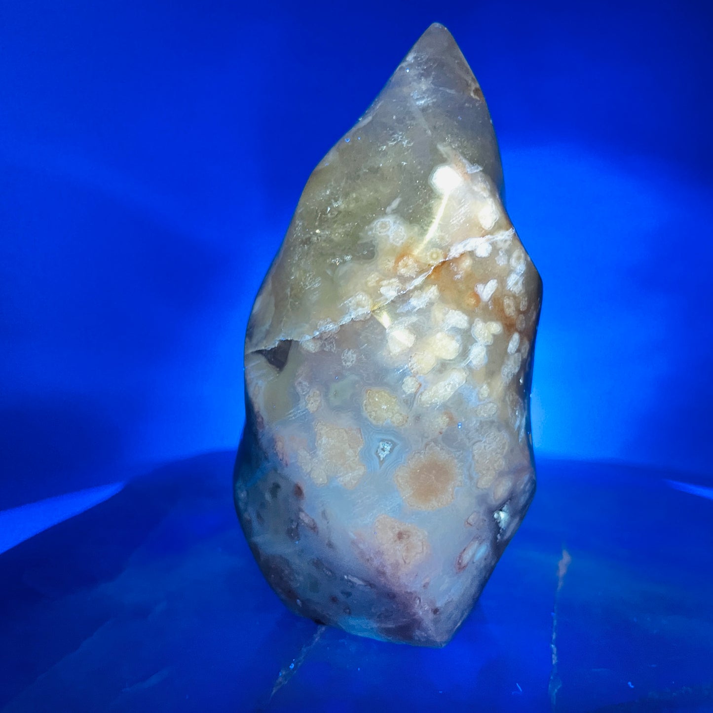 Flower Agate Small Flame Freeform