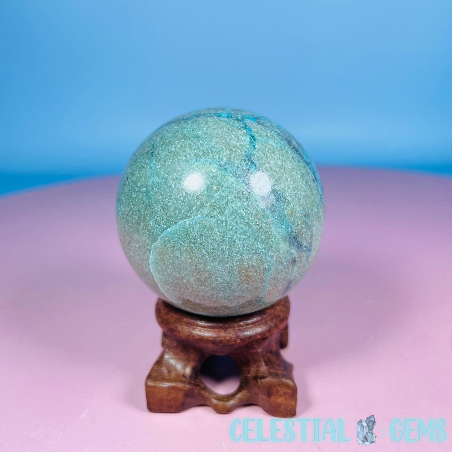 Chrysocolla + Shattuckite Medium Sphere