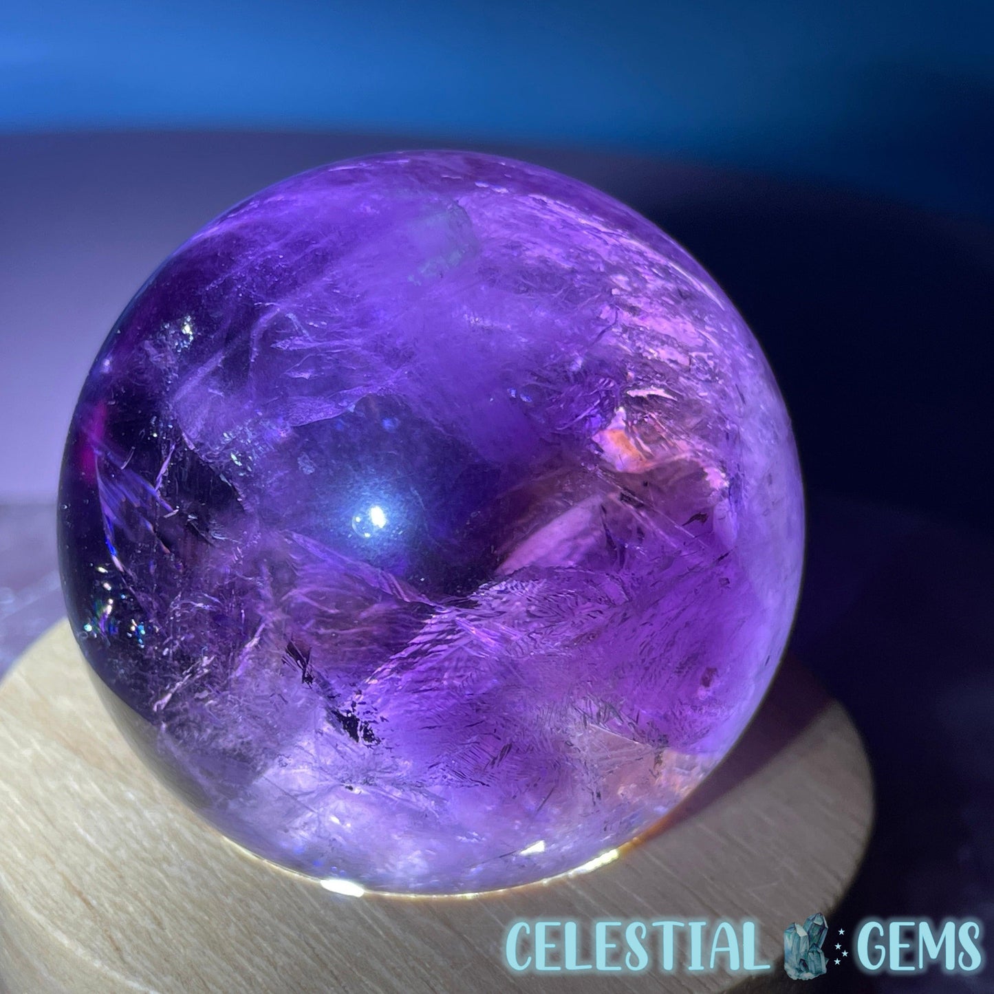 A Grade Bolivian Phantom Ametrine Medium Sphere (Video)
