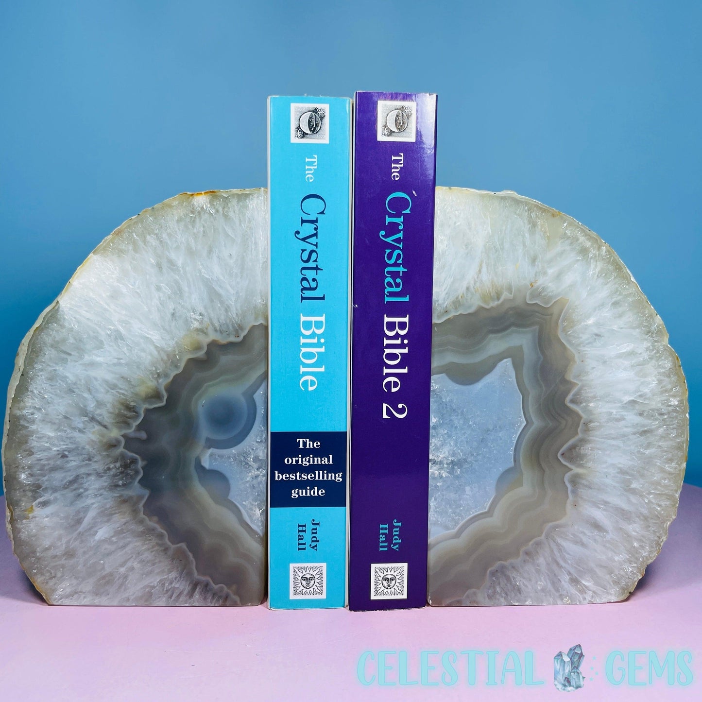 Natural Agate Large Pair of Bookends