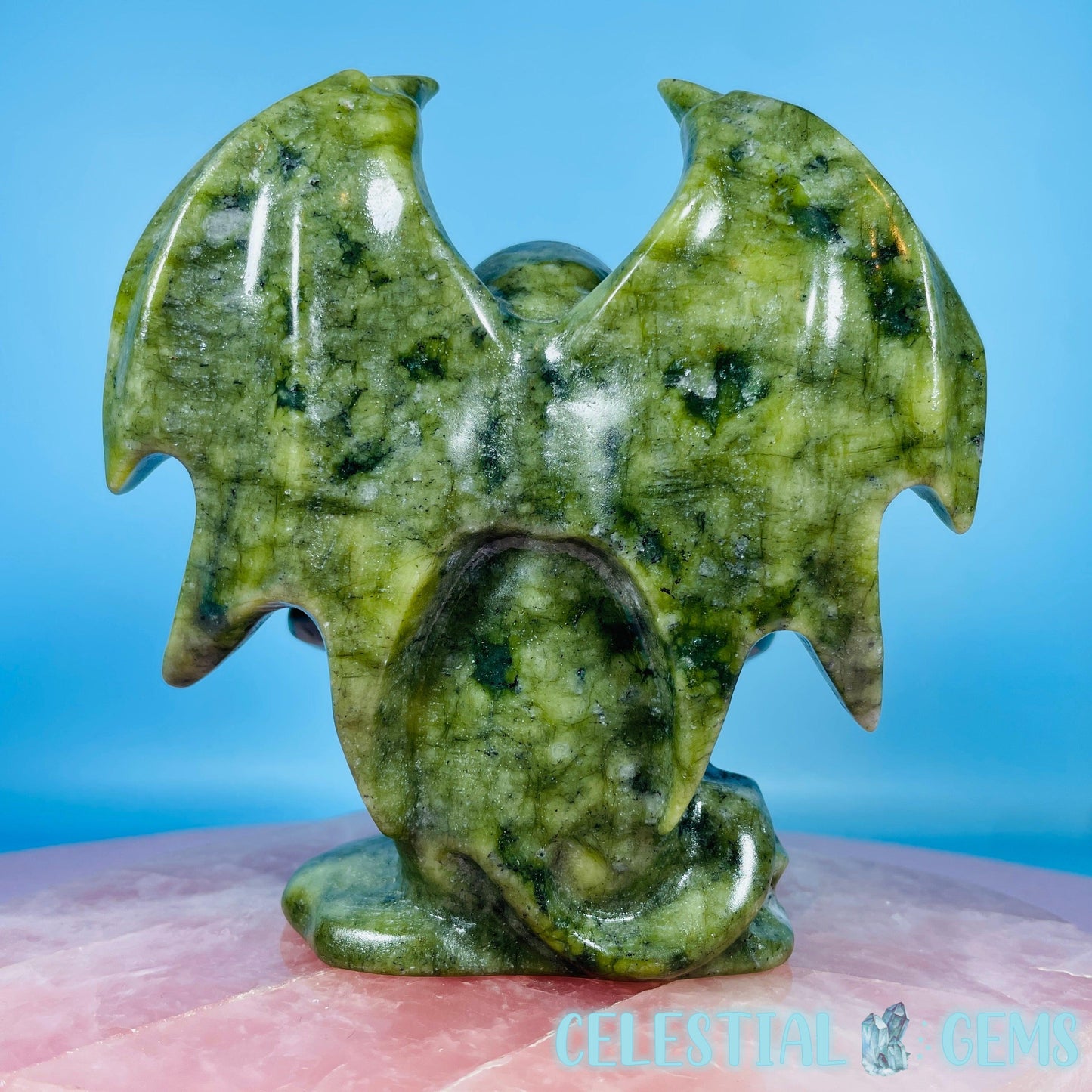 Green Jade Gargoyle Large Carving