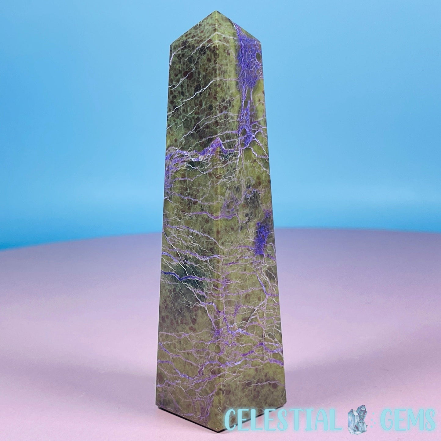 Atlantisite (Stichtite + Serpentine) Obelisk Small Tower