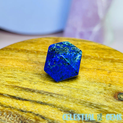 Azurite Geometric Dice Shape Mini Carving