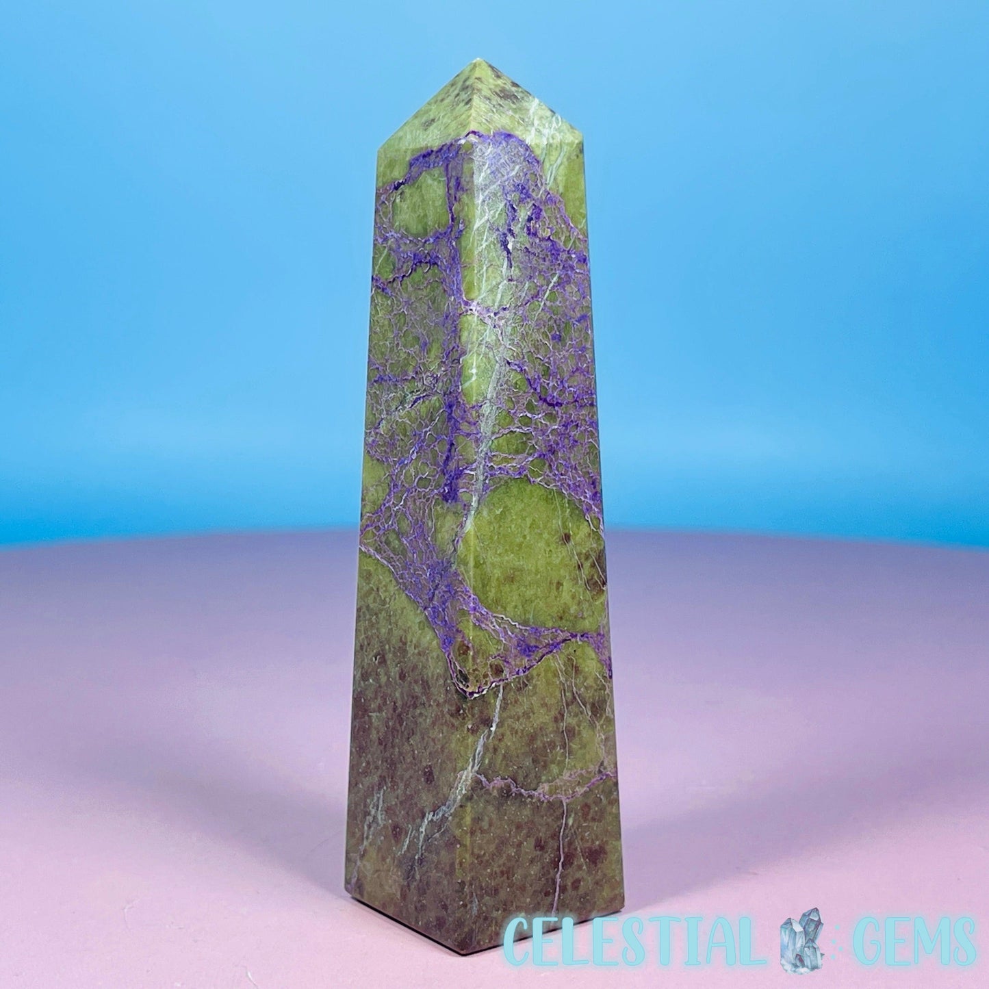 Atlantisite (Stichtite + Serpentine) Obelisk Small Tower