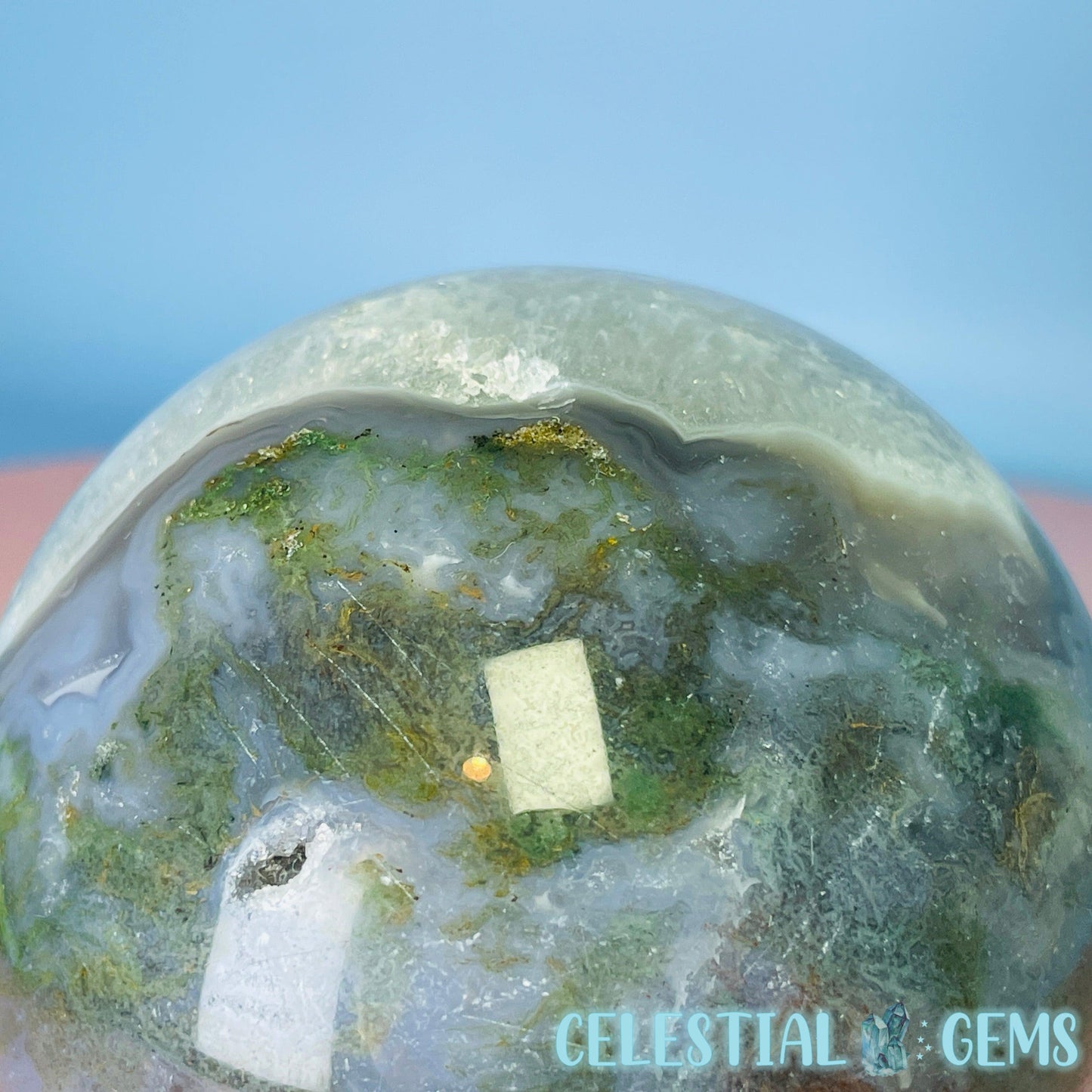 Moss Agate Large Sphere