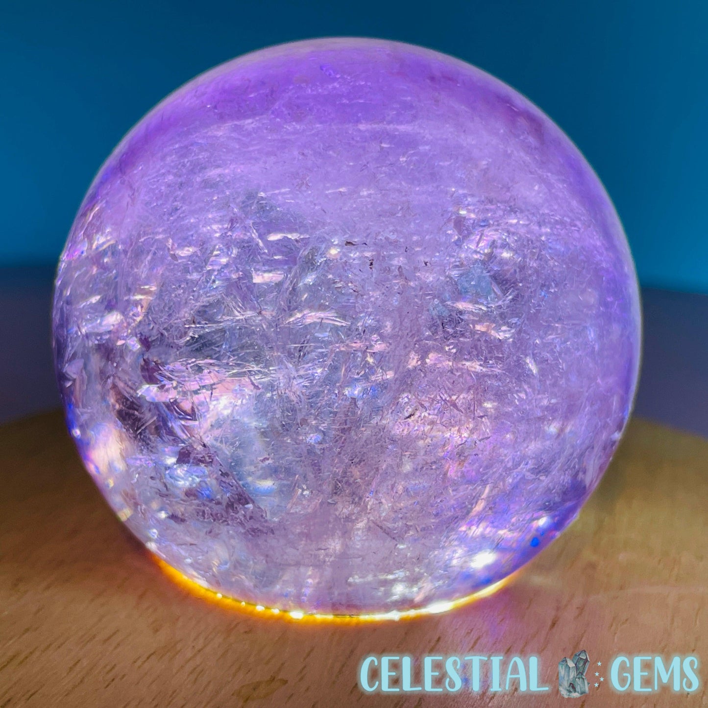 High Grade 'Trapiche' Phantom Amethyst Medium Sphere (Video)