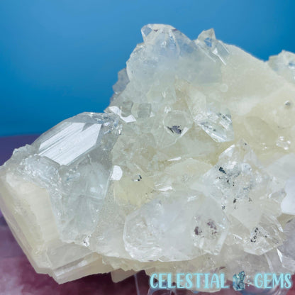 A Grade Diamond Apophyllite + Calcite + White Chalcedony Medium Cluster