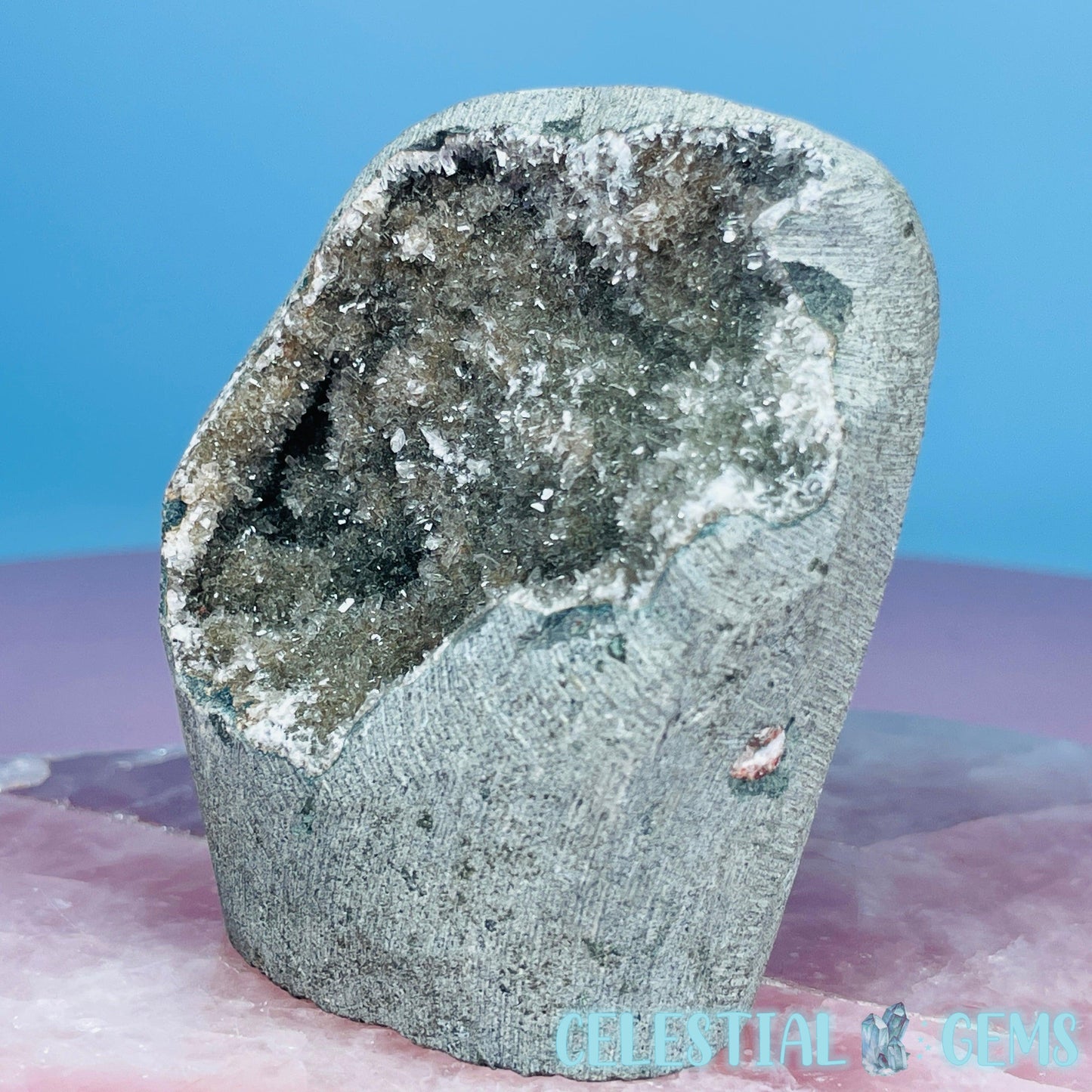 Mixed Zeolite Druzy Geode Medium Standing Freeform