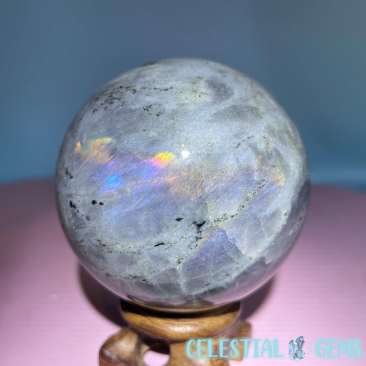 Purple Labradorite Large Sphere (Video)