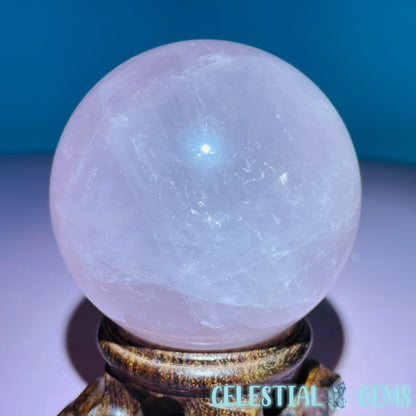 Rose Quartz Medium Sphere (Star Flash in Video!)