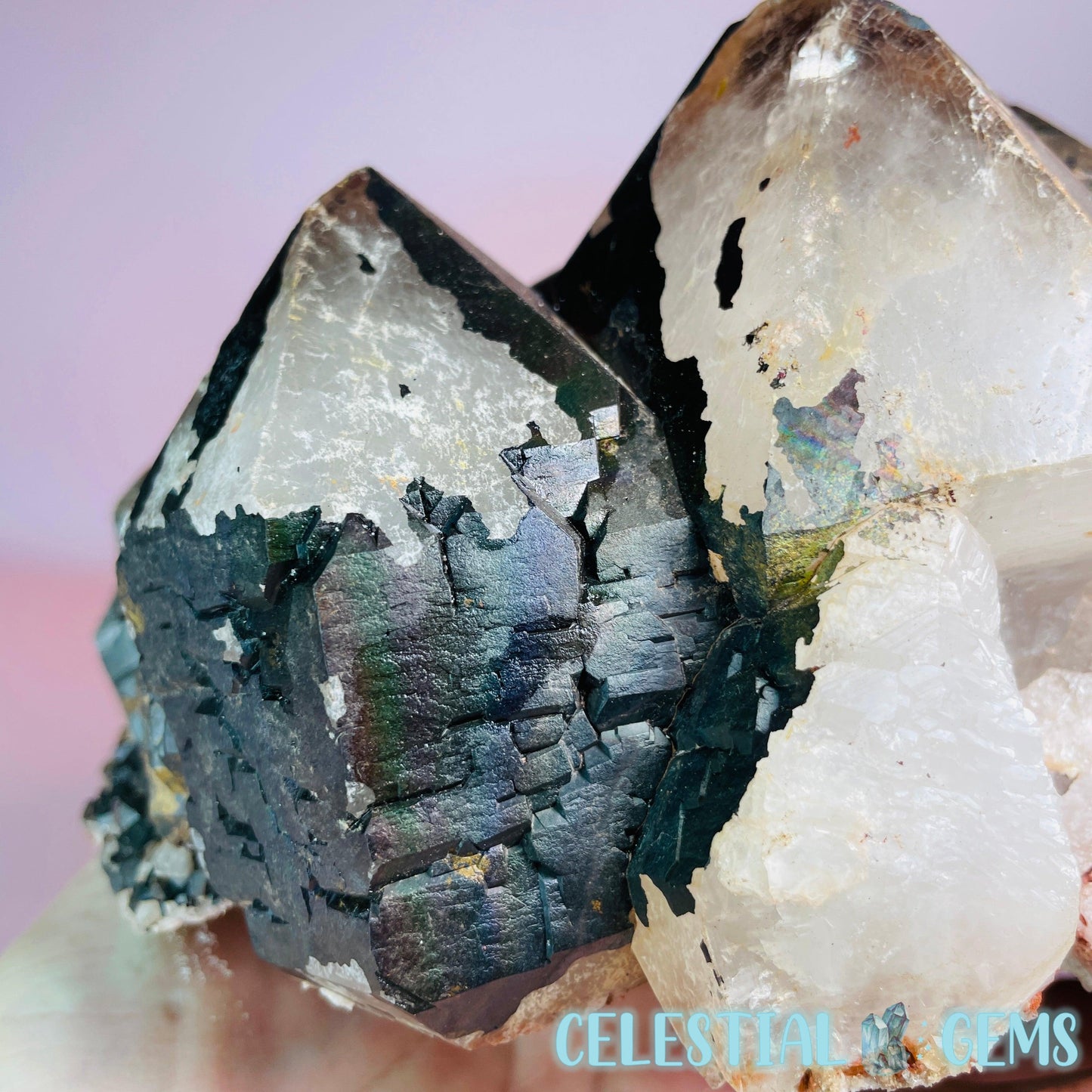 Goethite-Coated Quartz Large-Toothed Point Formation