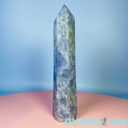 Dark Blue Calcite Large Tower