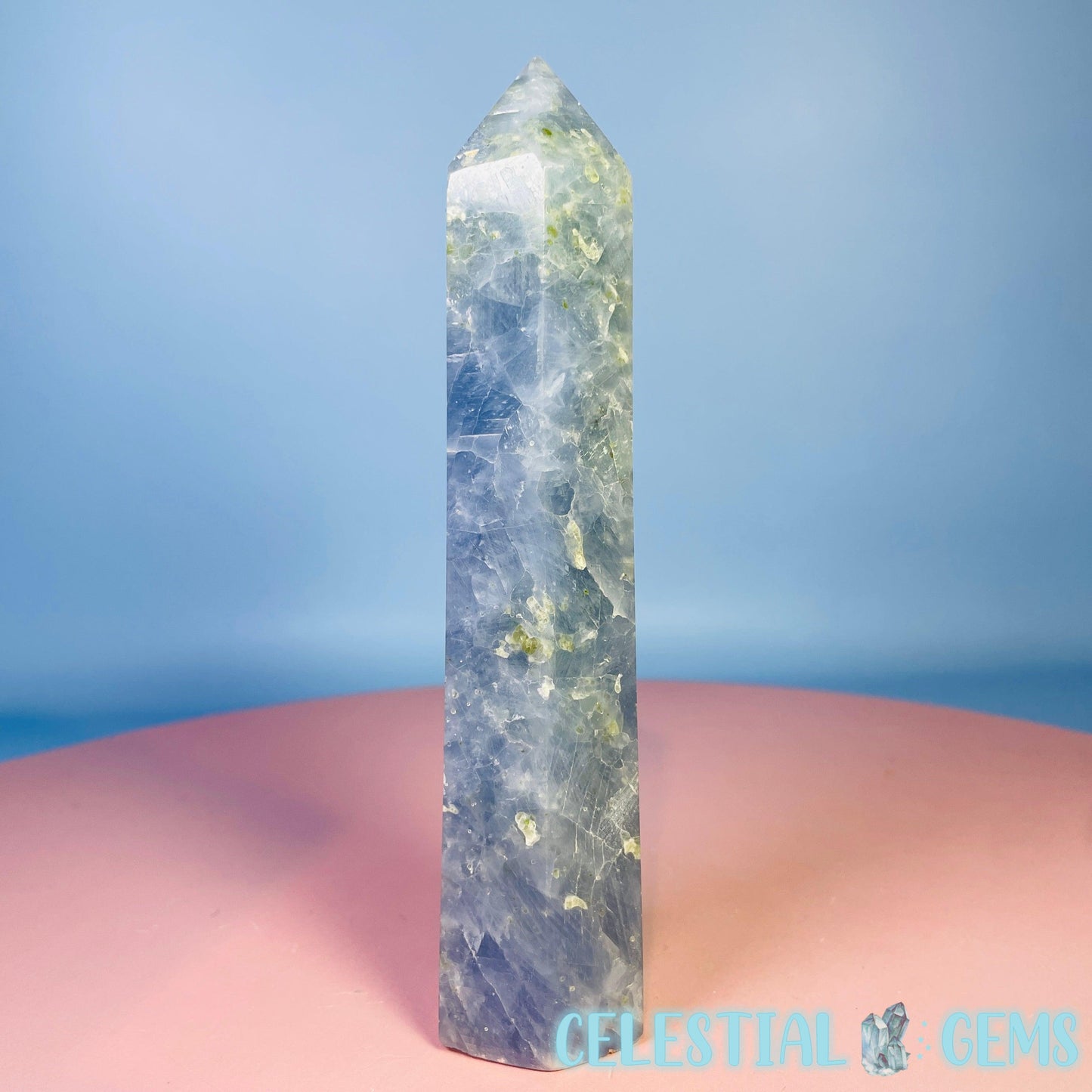 Dark Blue Calcite Medium Tower