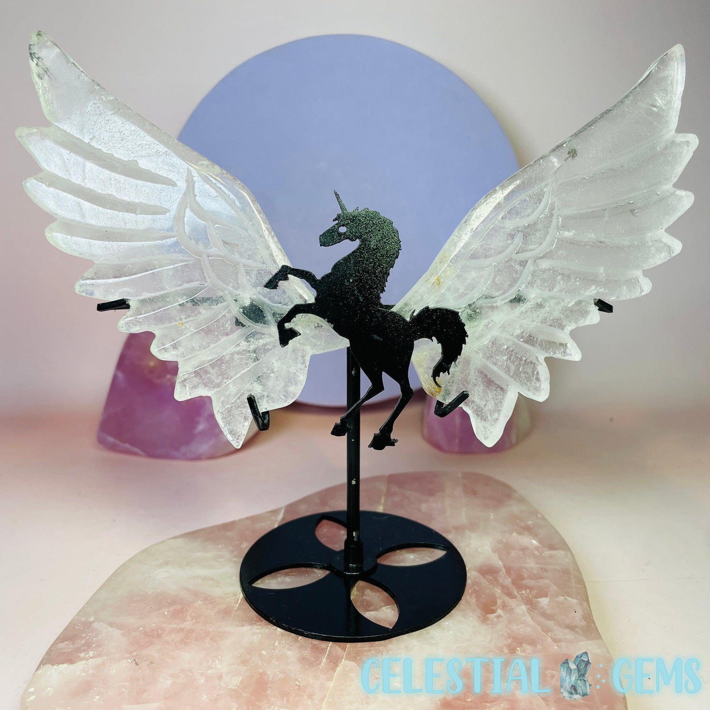 Unicorn/Pegasus Wings Medium Carving on Stand