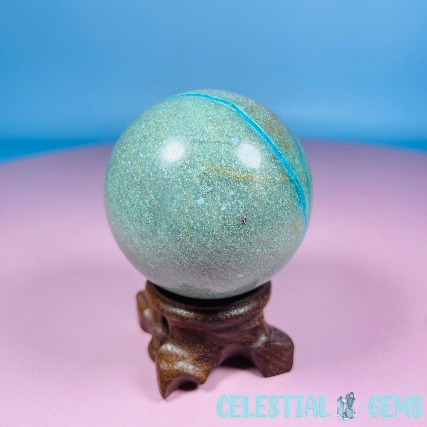 Chrysocolla + Shattuckite Medium Sphere