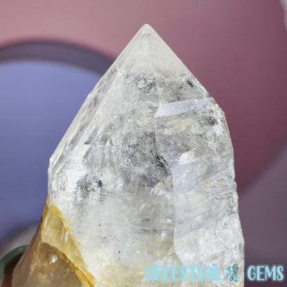 Enhydro Quartz Natural Point B (Trapped Water Inside)