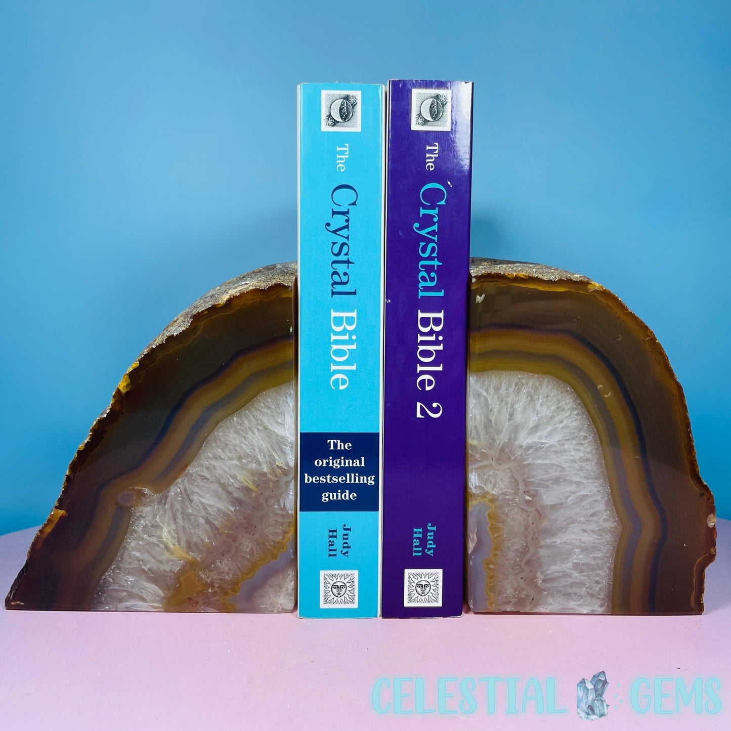 Natural Agate Large Pair of Bookends