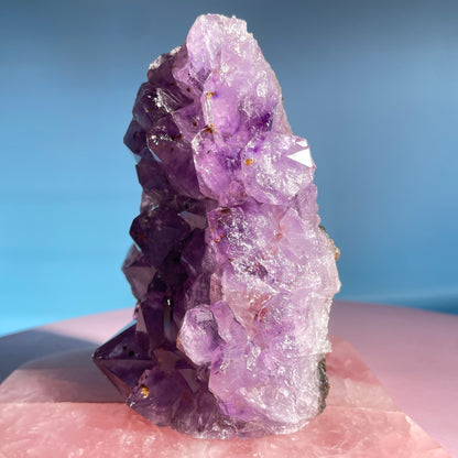 Dark Amethyst Medium Standing Cluster (Video)
