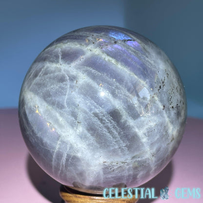 Purple Labradorite Large Sphere (Video)