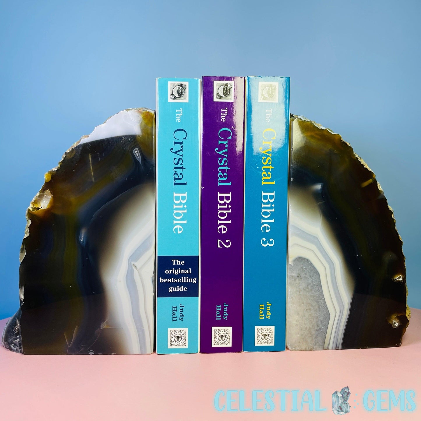 Natural Agate Large Pair of Bookends