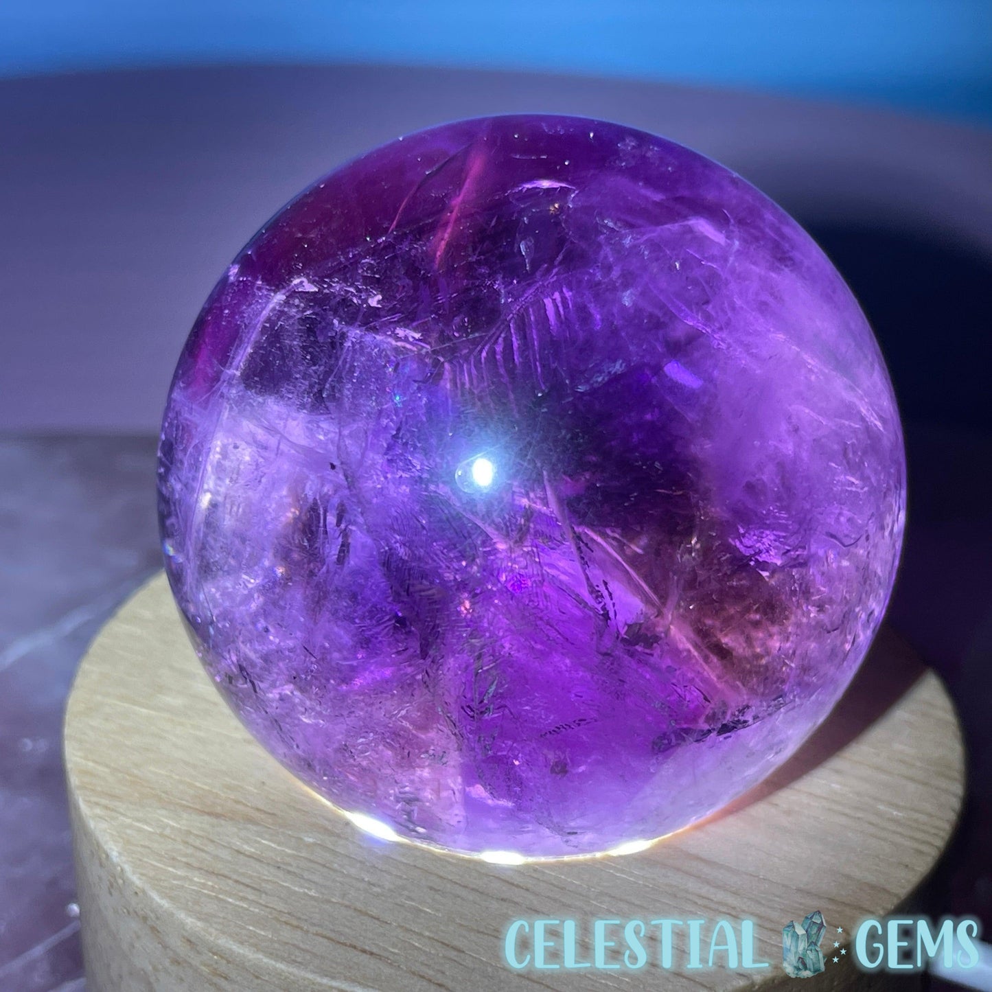 A Grade Bolivian Phantom Ametrine Medium Sphere (Video)