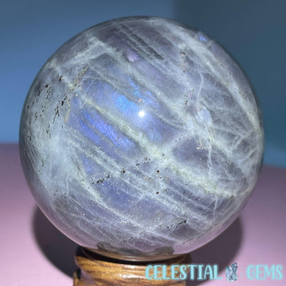 Purple Labradorite Large Sphere (Video)