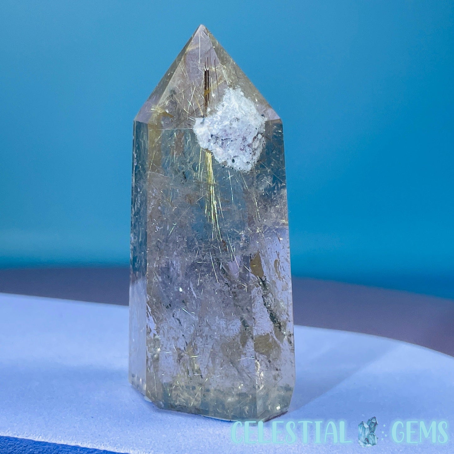 Rutilated Smoky Quartz Small Tower