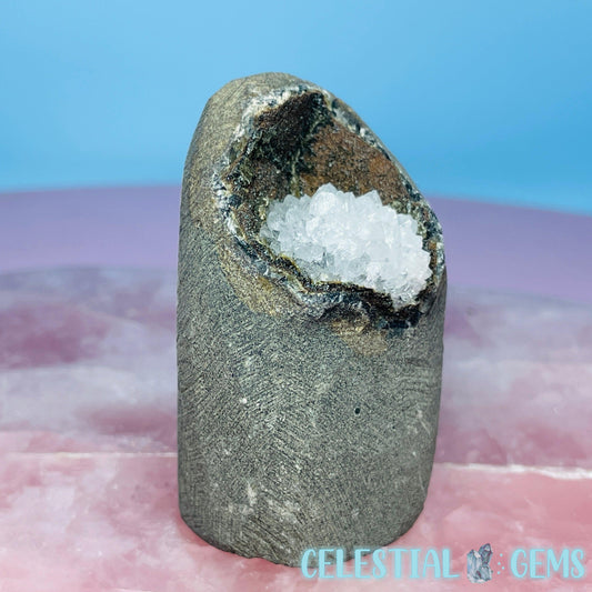 Mixed Zeolite Druzy Geode Small Standing Freeform