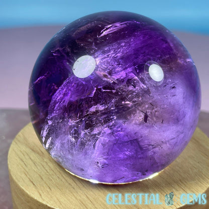 A Grade Bolivian Phantom Ametrine Medium Sphere (Video)