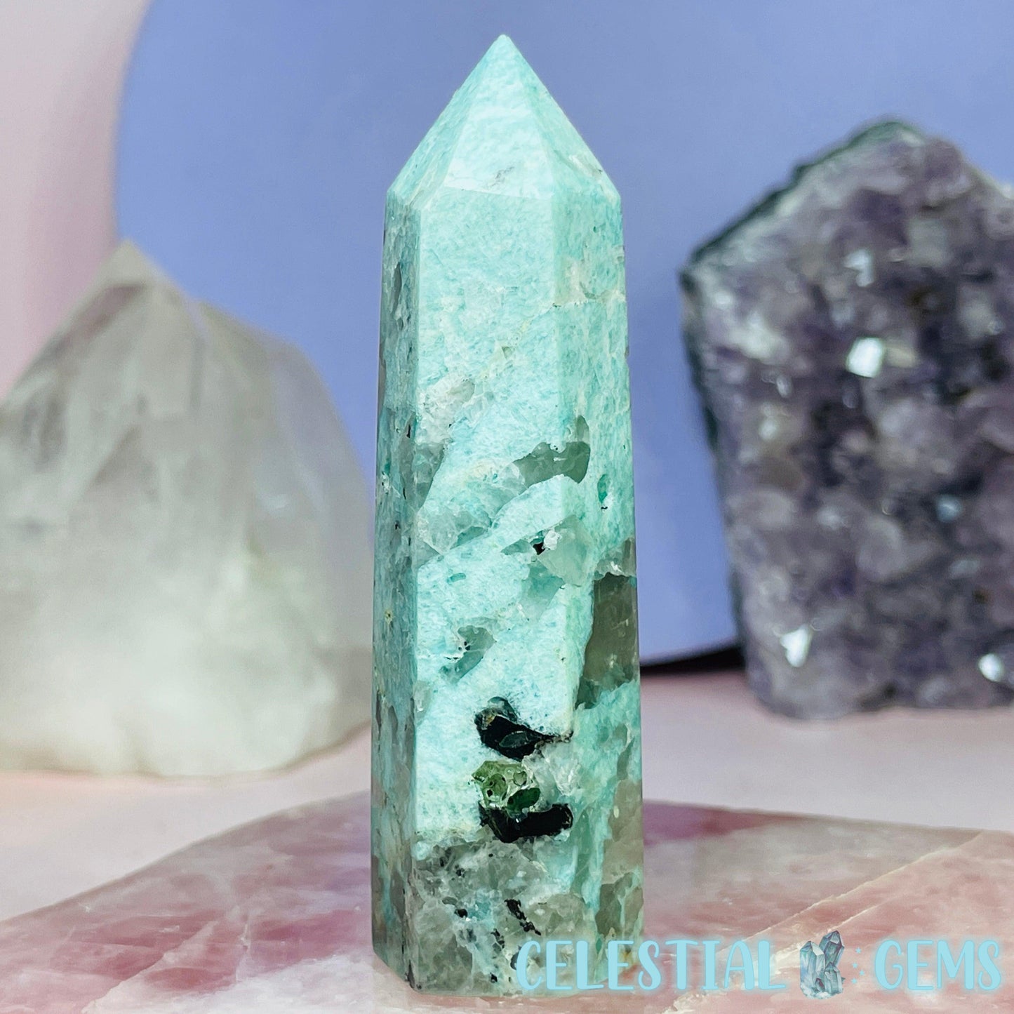 Amazonite + Smoky Quartz Small Tower