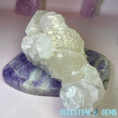 Mangano Calcite Stepped Medium Cluster Specimen C (UV Glow!)