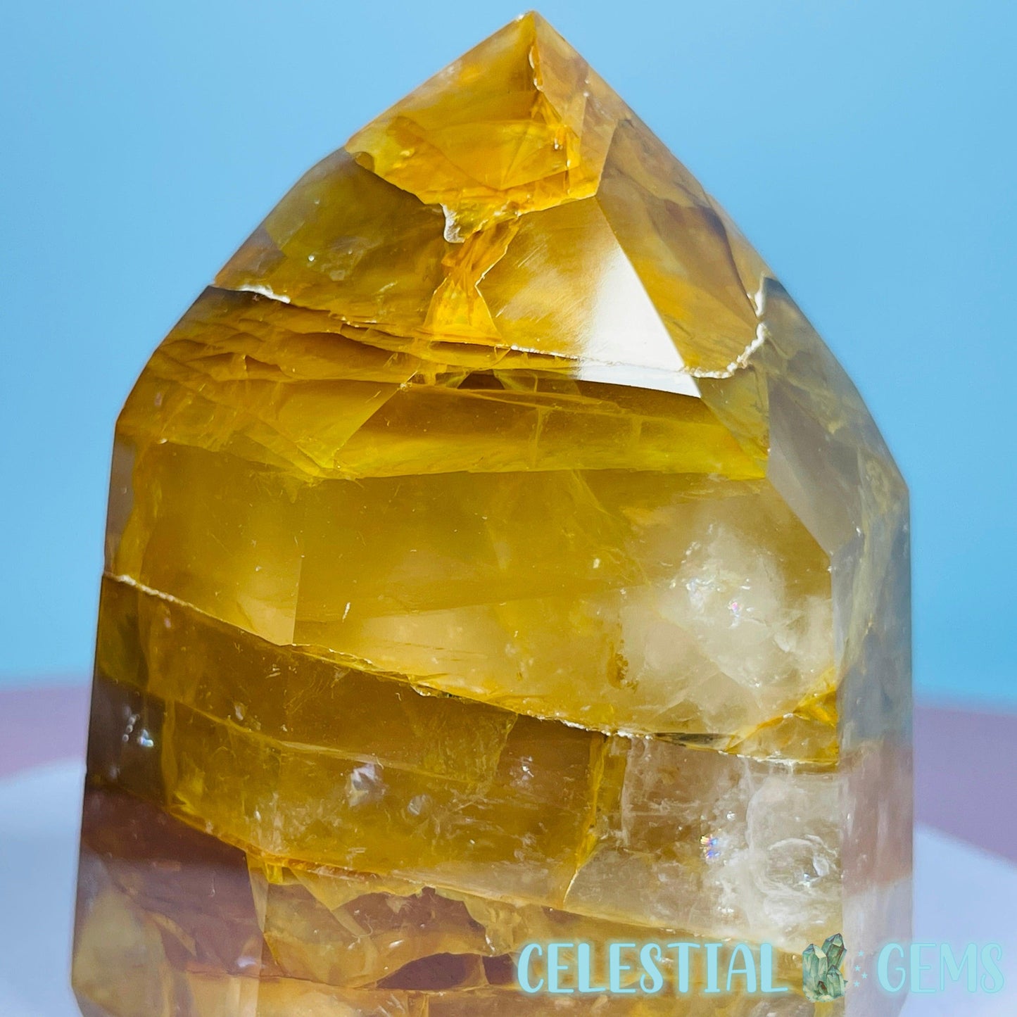 High Grade Golden Healer Quartz Chunky Small Tower