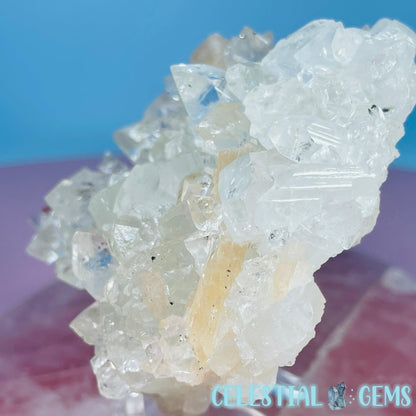 A Grade Diamond Apophyllite + Peach Stilbite Medium Cluster