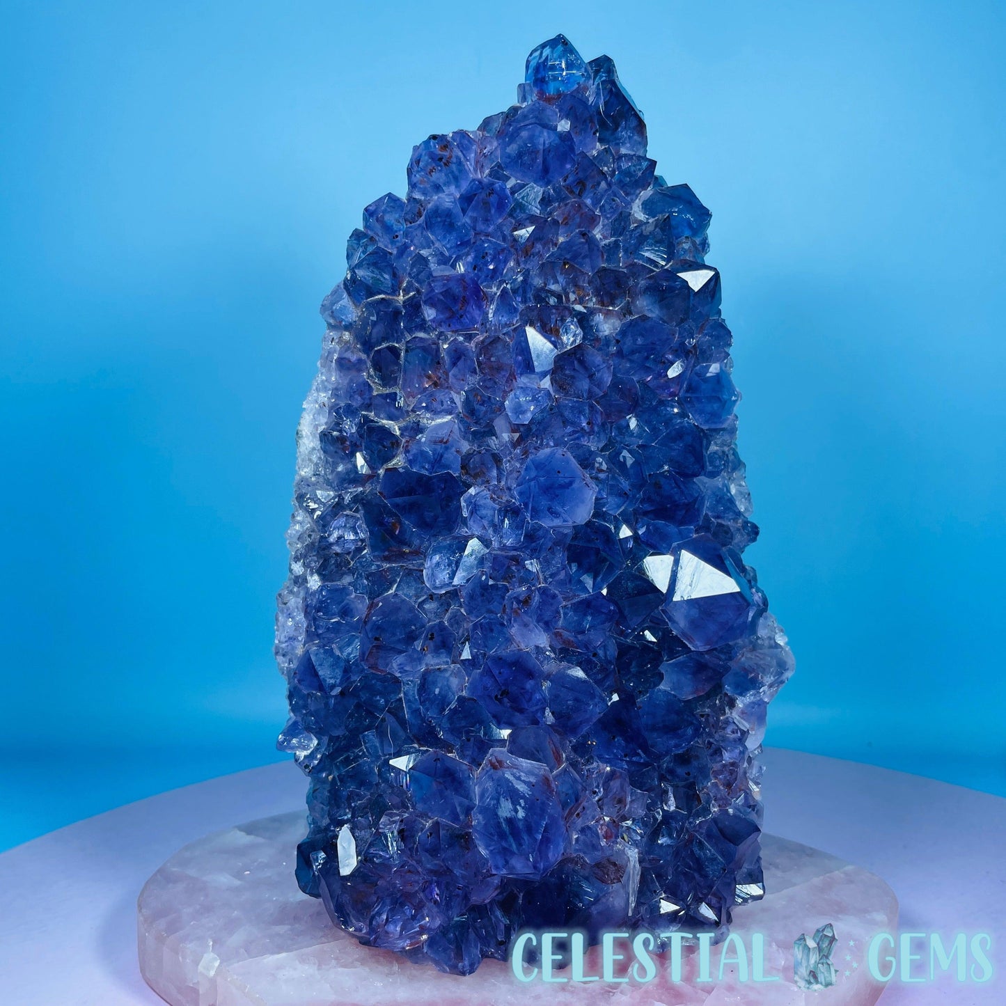 Dark Amethyst Large Cluster Freeform (with baby Quartz)