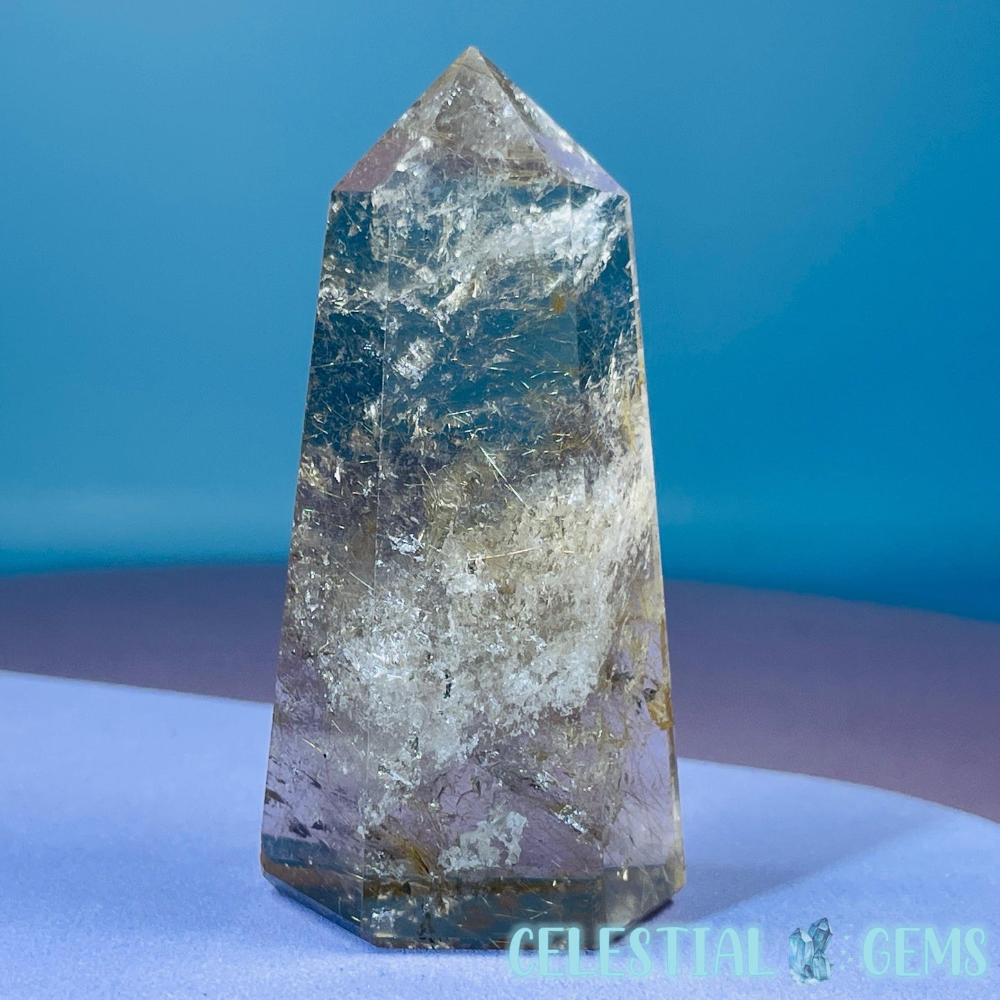 Rutilated Smoky Quartz Small Tower