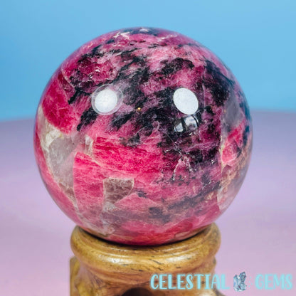 High Grade Rhodonite + Quartz Medium Sphere