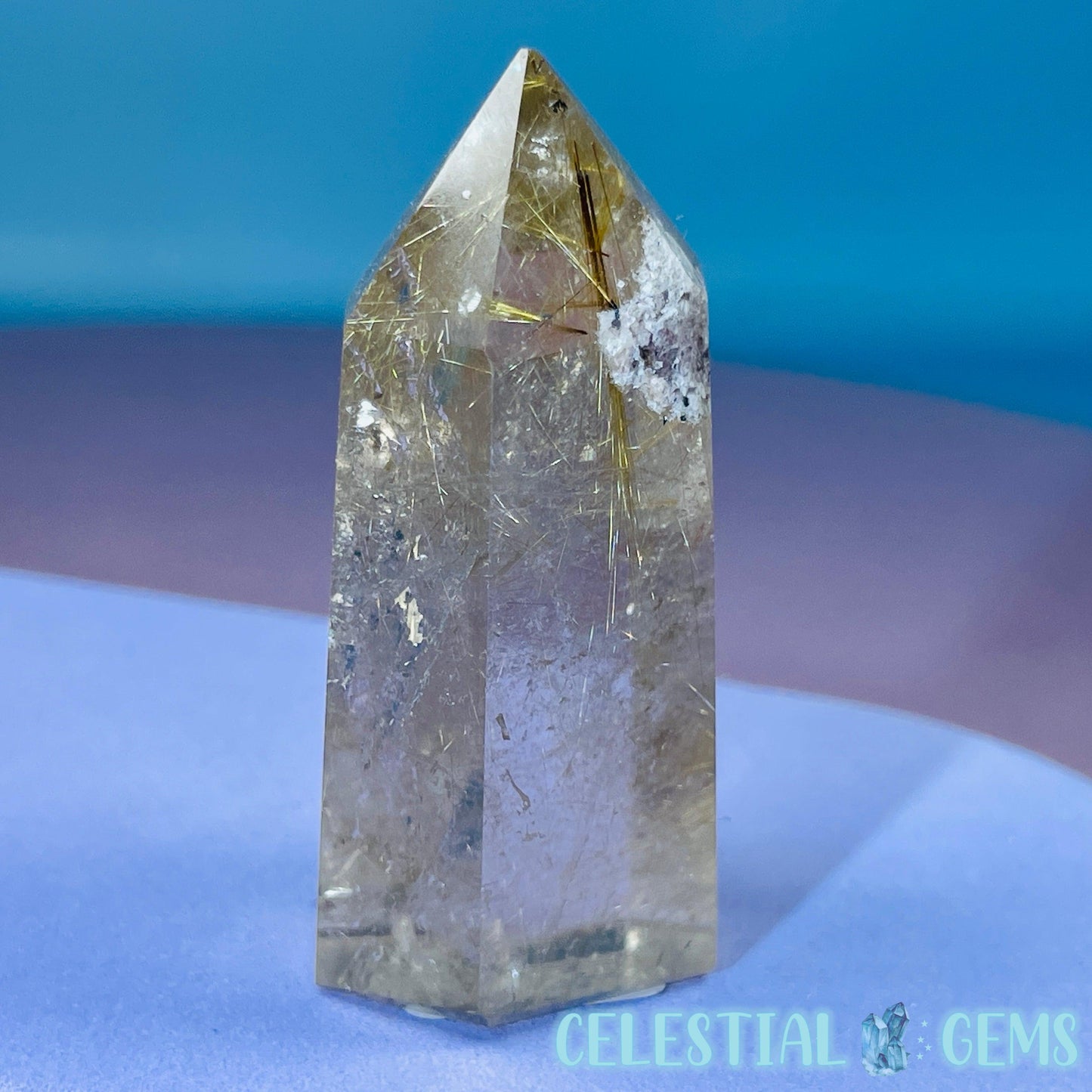 Rutilated Smoky Quartz Small Tower