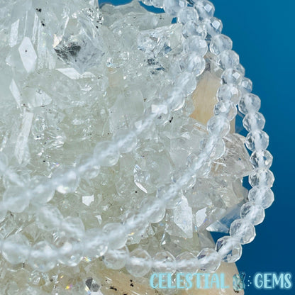 Clear Quartz Faceted 4mm Bracelet