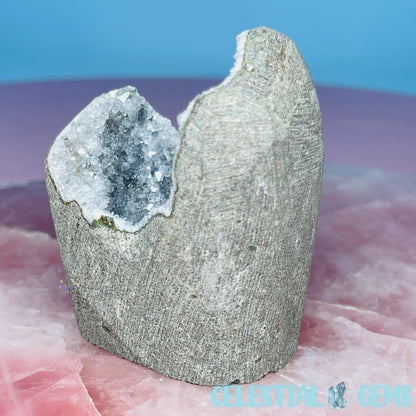 Mixed Zeolite Druzy Geode Small Standing Freeform