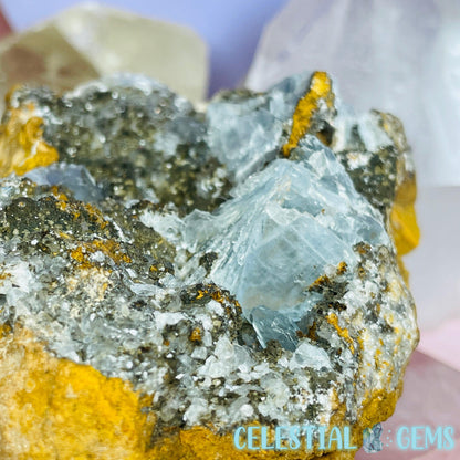 EXTREMELY RARE Blue Barite + Calcite Medium Cluster Specimen D