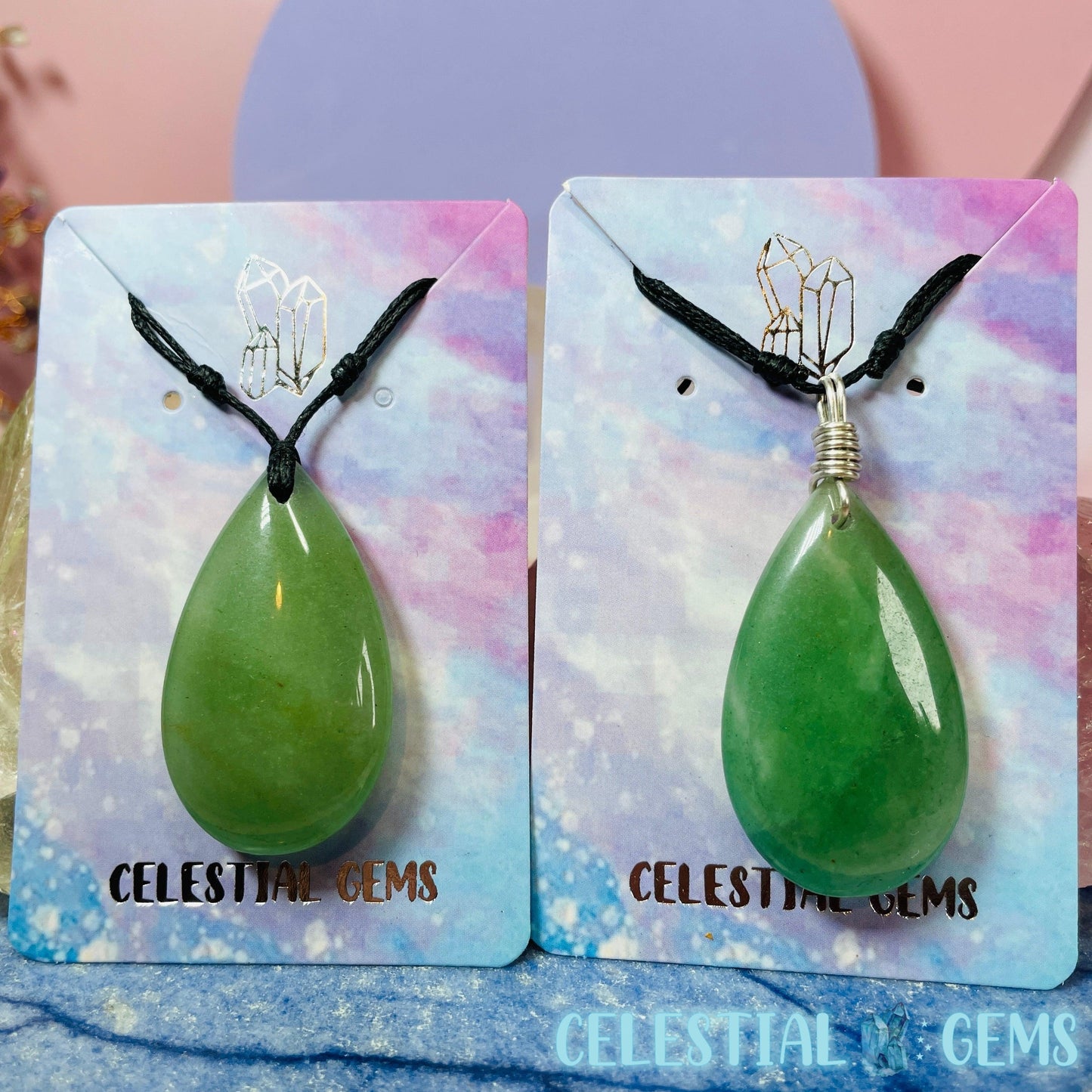 Green Aventurine Tear Drop Necklace