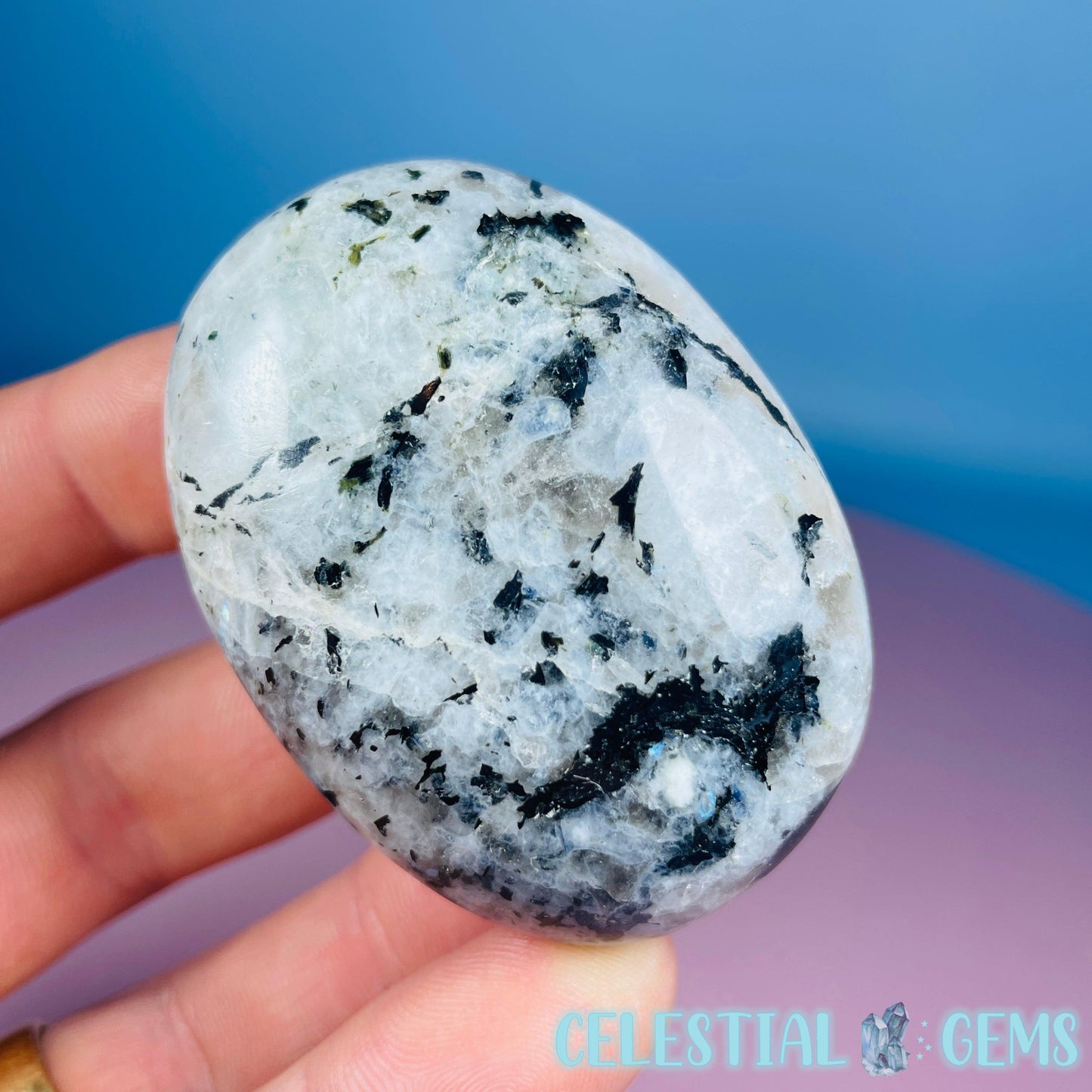 Rainbow Moonstone Palmstone (Video)