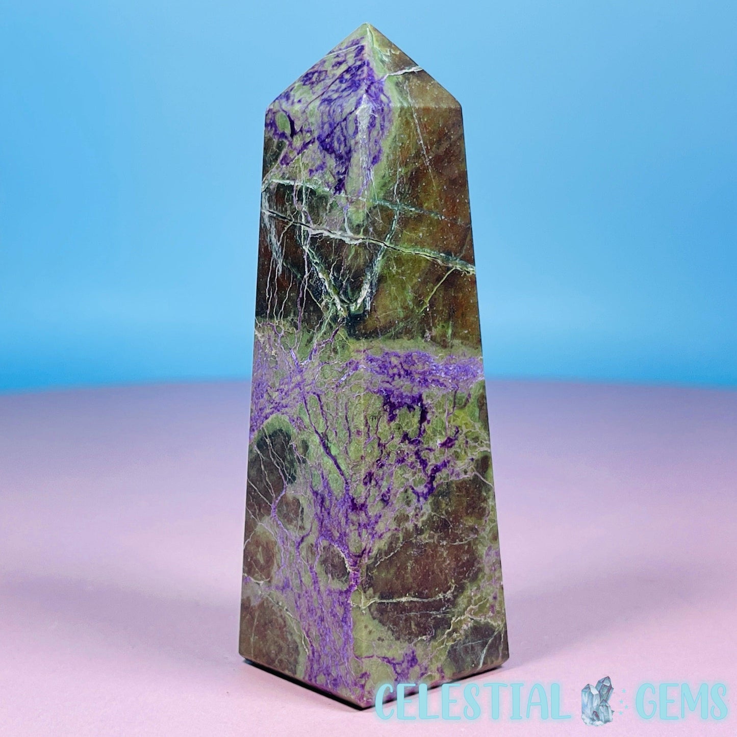 Atlantisite (Stichtite + Serpentine) Obelisk Small Tower