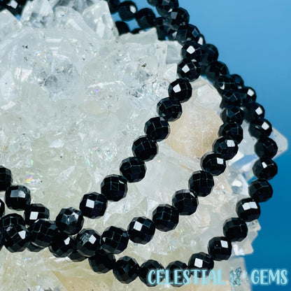 Obsidian Faceted 4mm Bracelet
