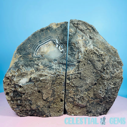 Black Agate Extra Large Pair of Bookends