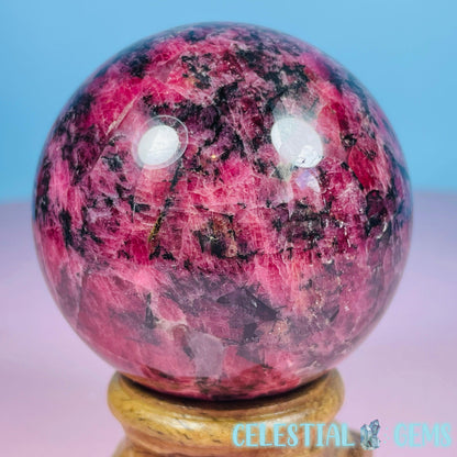 High Grade Rhodonite + Quartz Medium Sphere