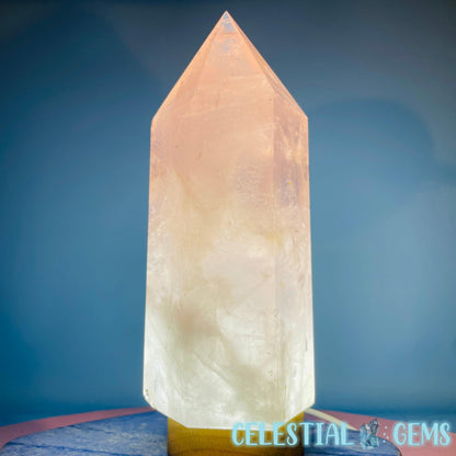 High Grade Rose Quartz Large Chunky Tower (Video)
